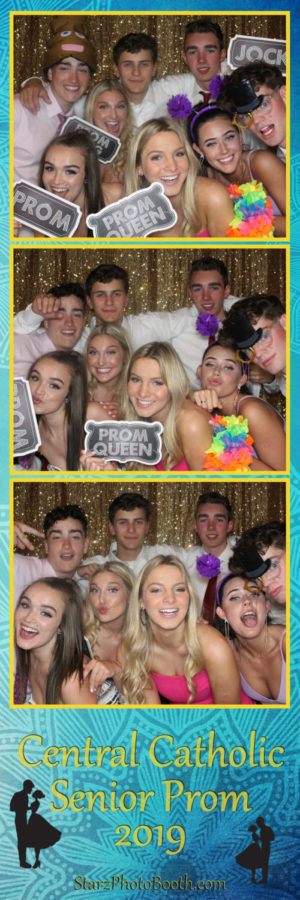Students enjoying the photo booth from the 2019 Prom. The 2020 Prom was cancelled due to the COVID-19 outbreak.