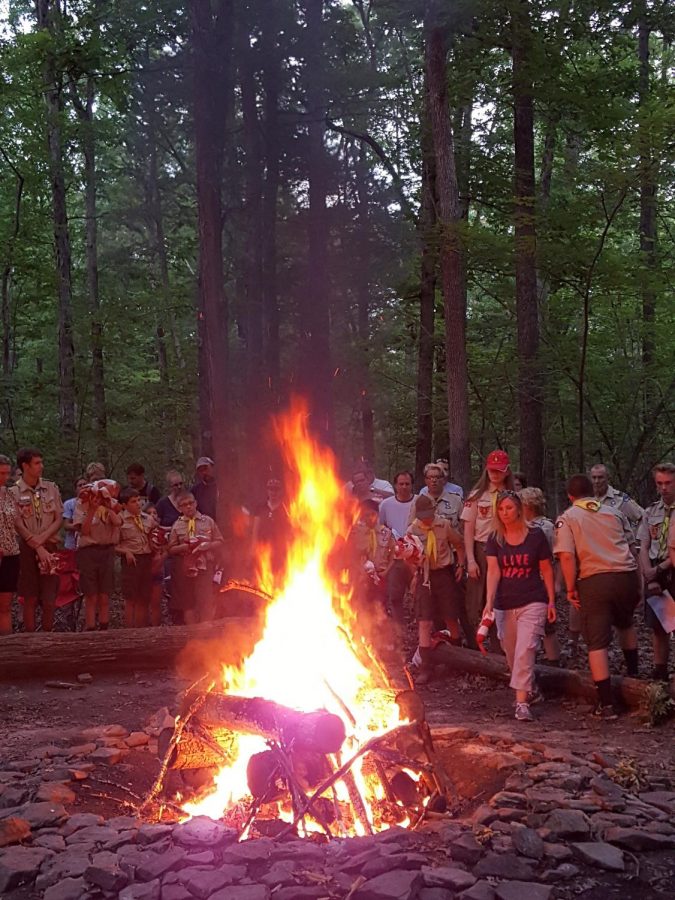 A recent Boy Scout bonfire. 